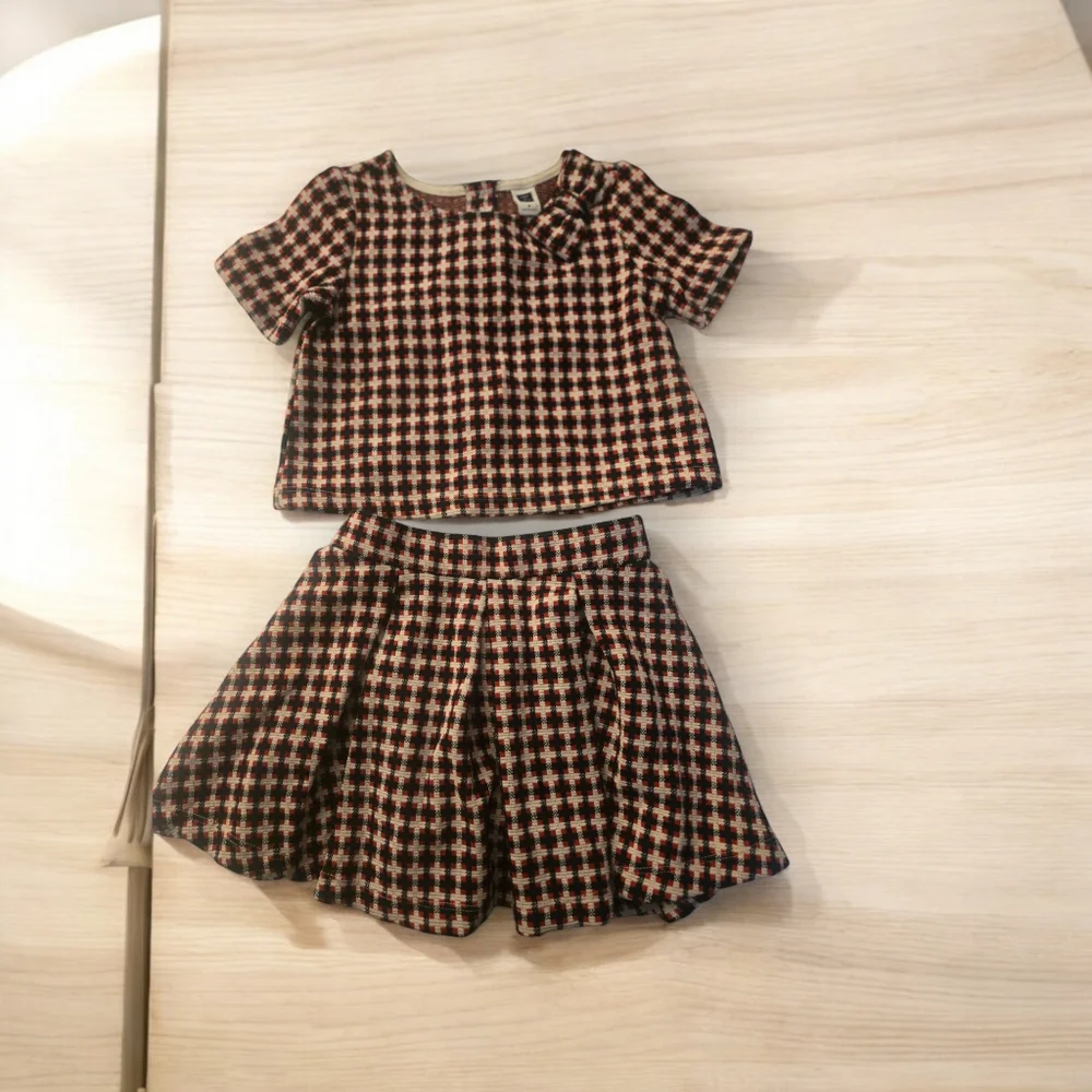 Janie and Jack kids plaid outfit Perfect for Christmas! - Picture 1 of 4